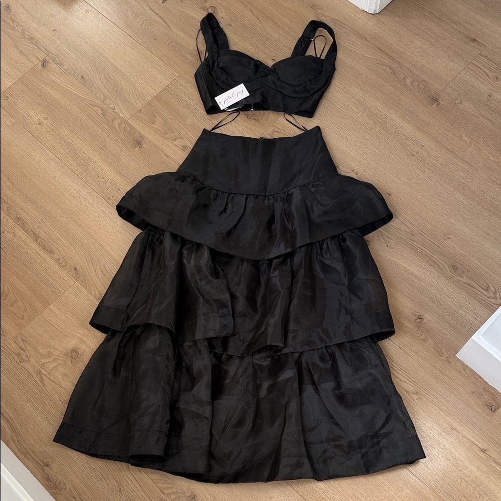 Petal & Pup Black Skirt Set